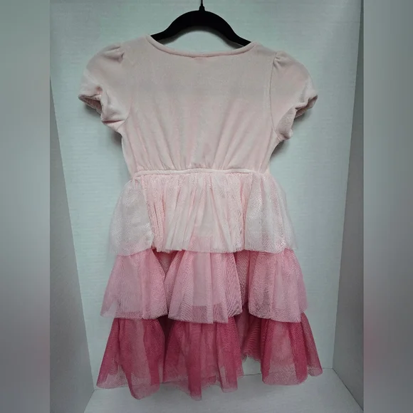 Pink Tiered Princess Style Dress 8 Girls - Picture 5 of 8